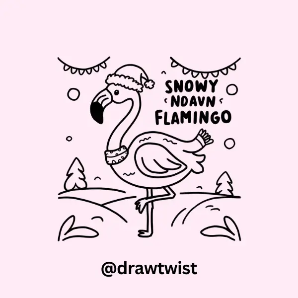 Snowy Flamingo