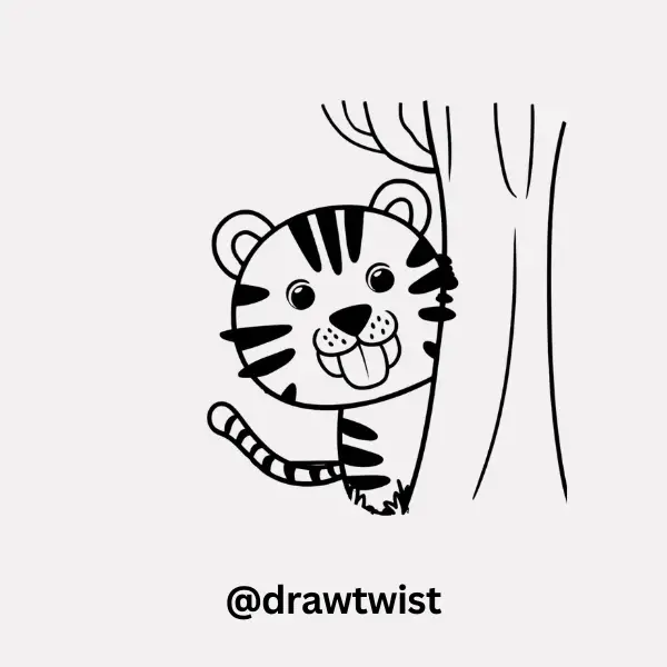 Tiger Peeking Out