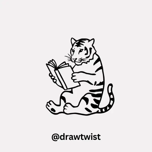 Tiger Reading a Book