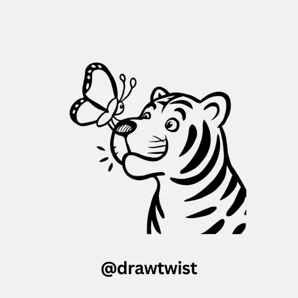 Tiger With a Butterfly