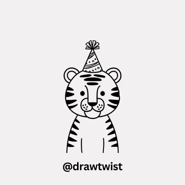 Tiger With a Party Hat