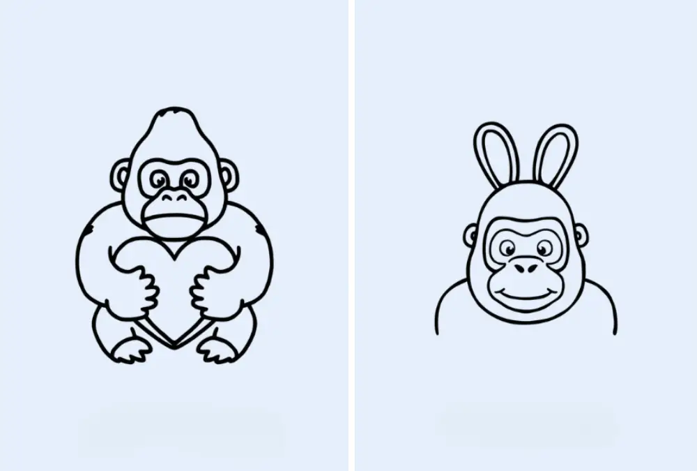 35 Easy Gorilla Doodles to Try Today