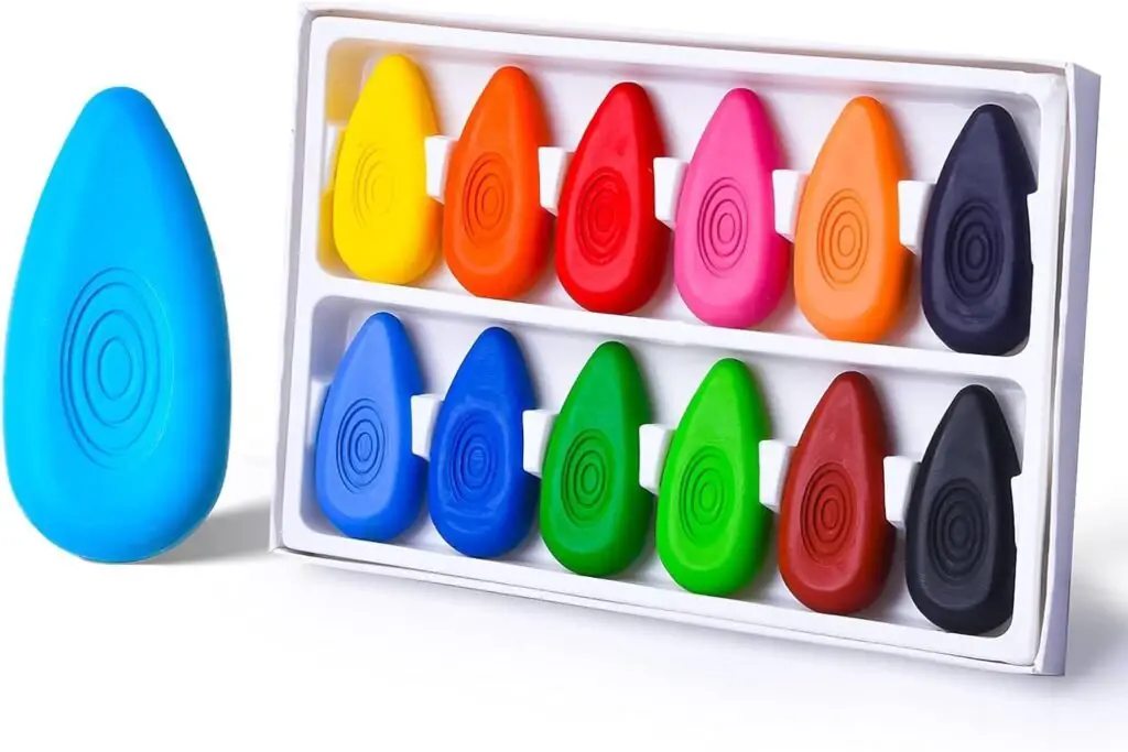 Four Candies Water-Drop Toddler Crayons 24 Count - Best washable crayons