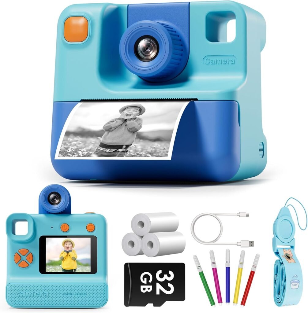 LETSHAHA Instant Print Camera for Kids