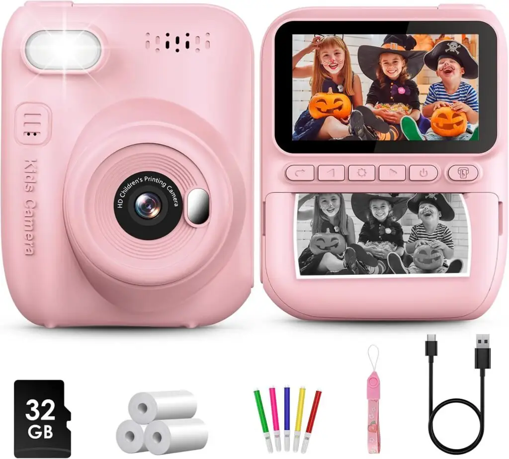 LETSHAHA 3.0-Inch Kids Instant Print Camera