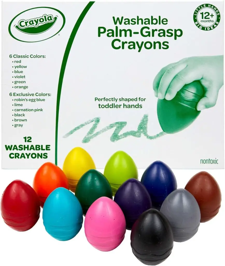 Crayola Washable Palm Grasp Crayons - Best Large Egg Crayons