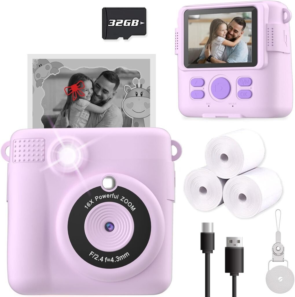 ESOXOFFORE Instant Print Camera for Kids