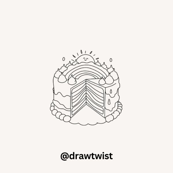 A Cake That’s a Rainbow Explosion