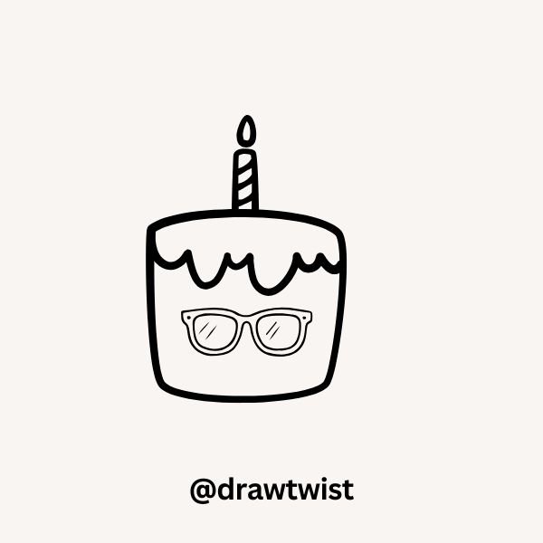 A Cake Wearing Sunglasses