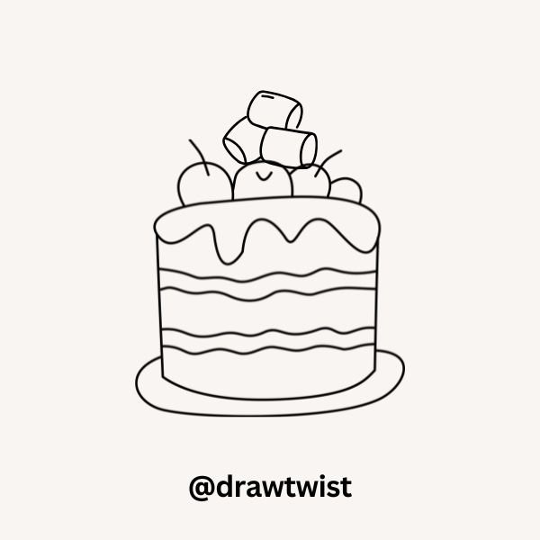 A Cake With Marshmallow Pillows