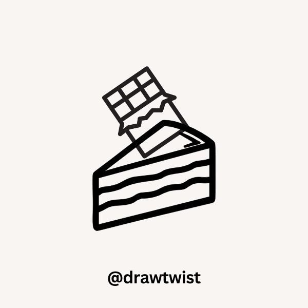 A Cake With a Chocolate Bar Peeking Out