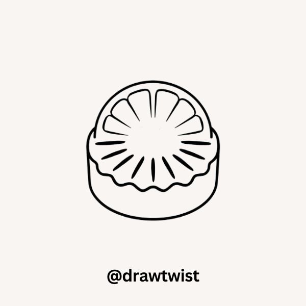 A Cake With a Lemon Slice Smile