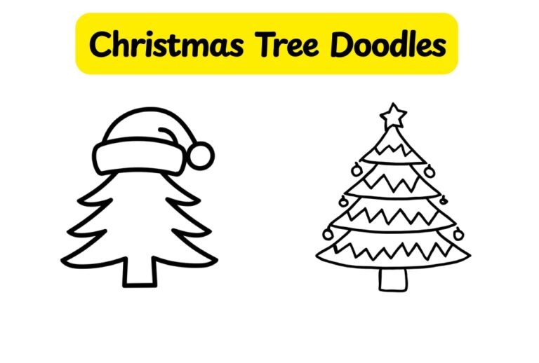 Easy Christmas Tree Doodle Drawing Ideas