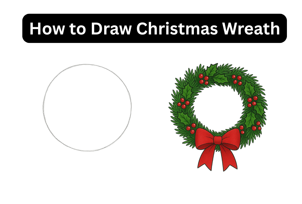 how to draw Christmas Wreath: Step-by-Step Guide