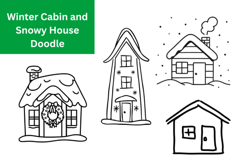 21 Winter Cabin and Snowy House Doodle Ideas
