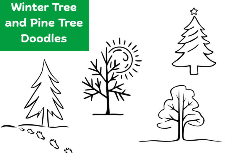 23 Winter Tree and Pine Tree Doodle Ideas