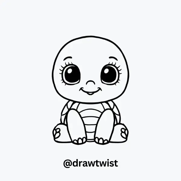 Baby Turtle with Big Round Eyes