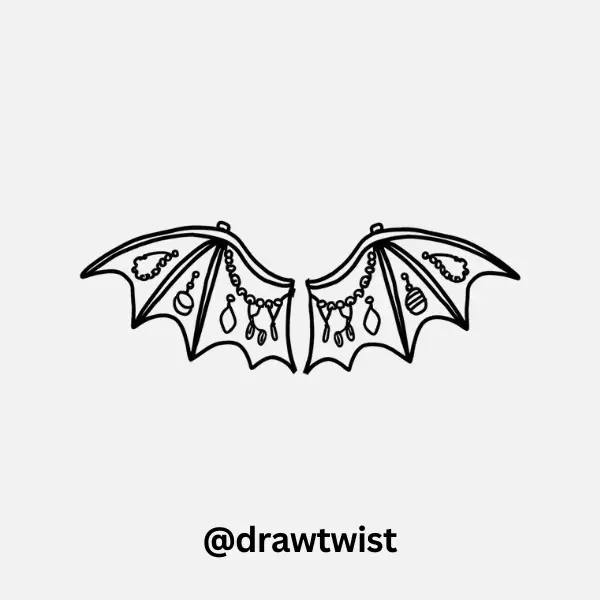 Bat Wings with Jewelry