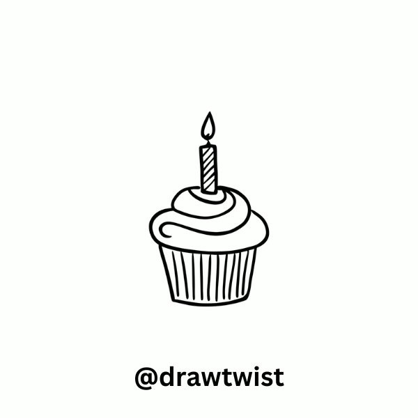 Birthday Candle on a Cupcake