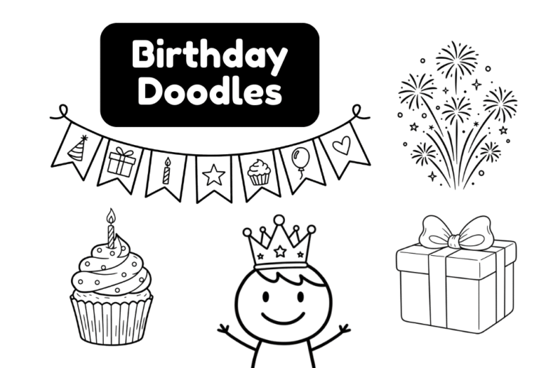 Birthday Doodles: 27 Easy and Cute Drawing Ideas