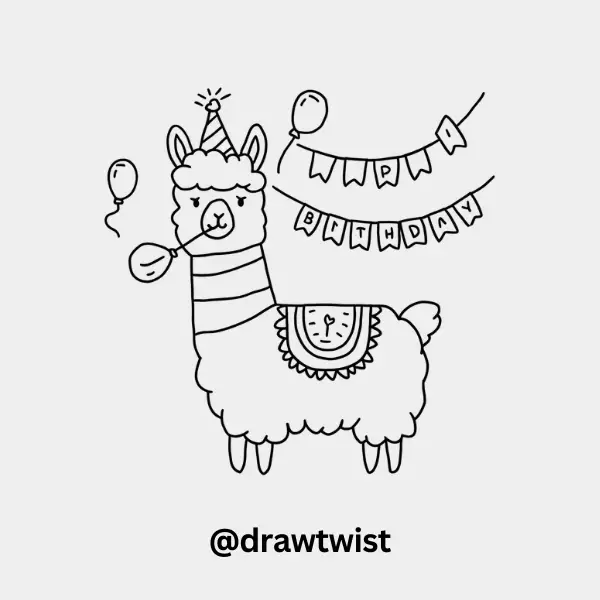 Birthday Party Llama