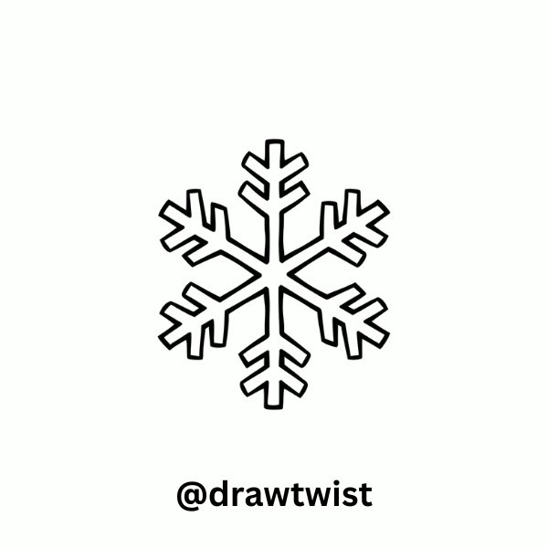 Bold Geometric Snowflake