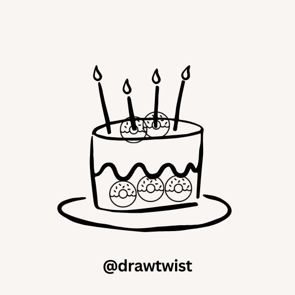 Cake With Tiny Doughnuts Hanging Around