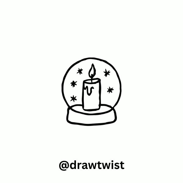 Candle Inside a Snow Globe