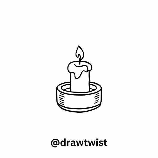 Candle in a Ceramic Holder