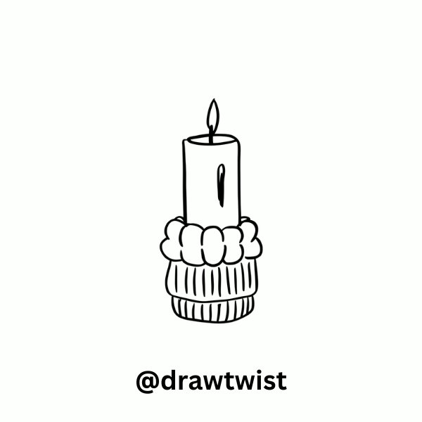 Candle with a Cozy Knitted Sleeve