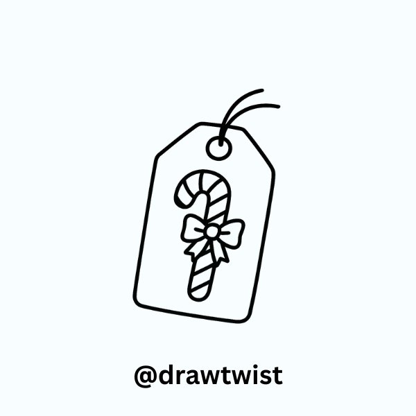 Candy Cane Gift Tag