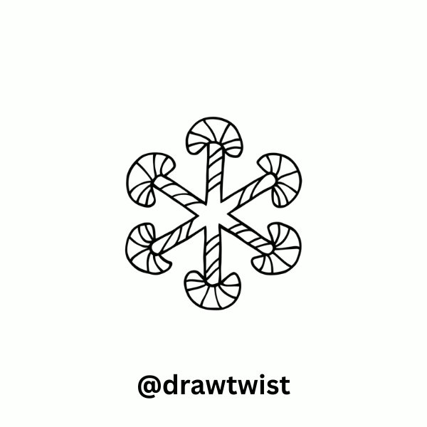 Candy Cane Snowflake