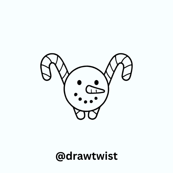 Candy Cane Snowman Arms