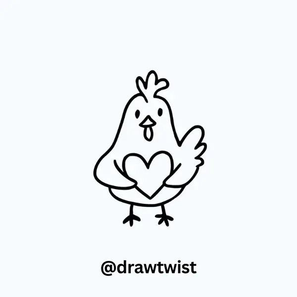 Chicken Holding a Heart