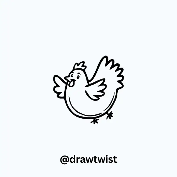 Chicken Trying to Fly