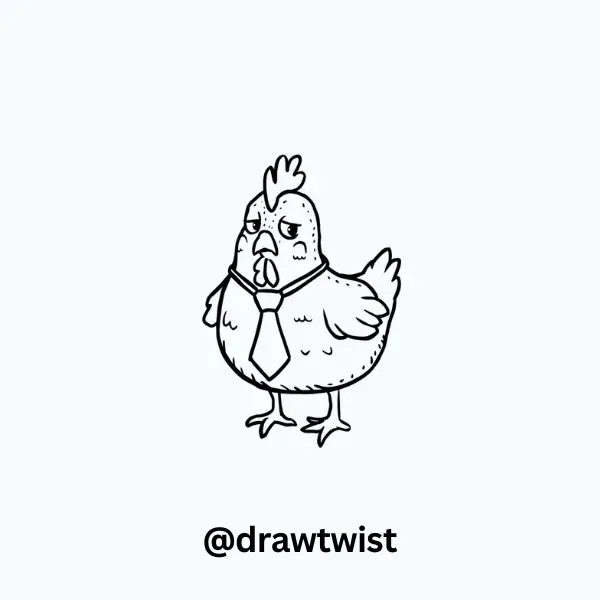 Chicken Wearing a Tiny Tie