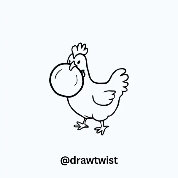 Chicken With a Bubblegum Bubble