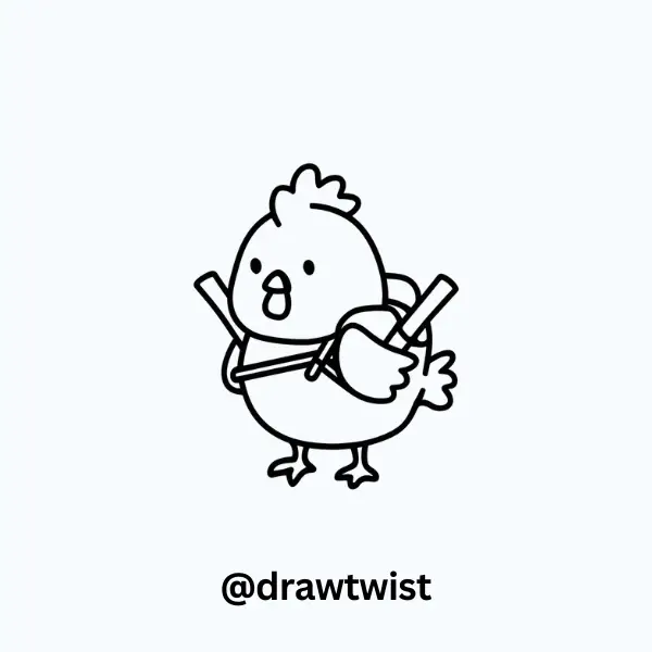Chicken With a Tiny Backpack