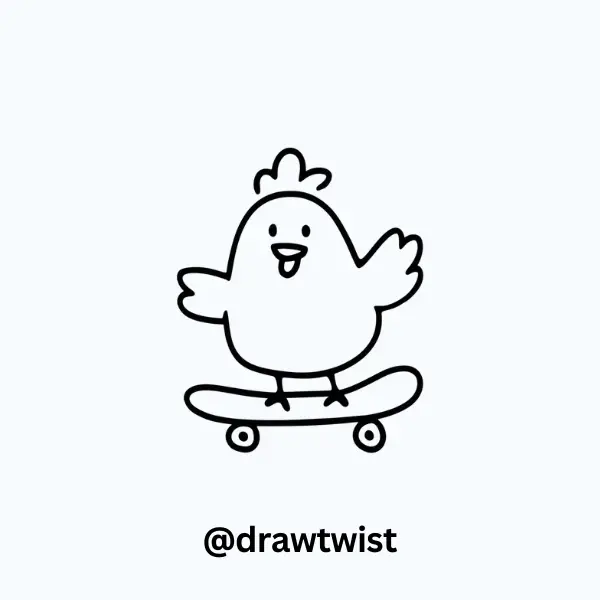 Chicken on a Skateboard