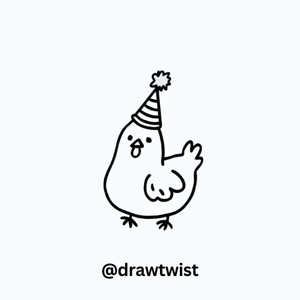 Chicken with a Party Hat