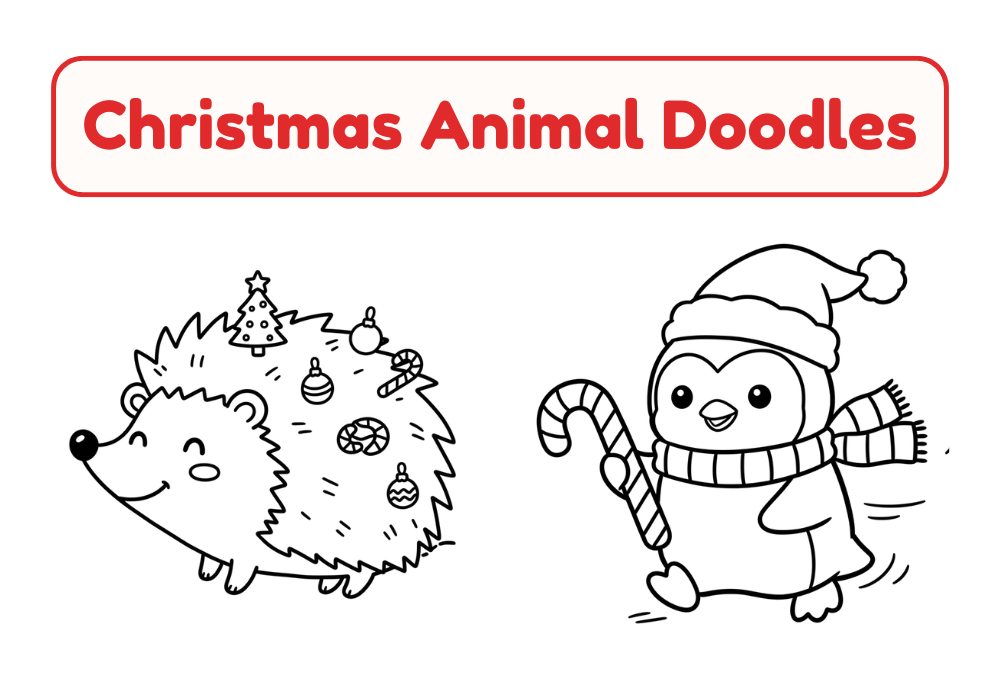 Christmas Animal Doodles