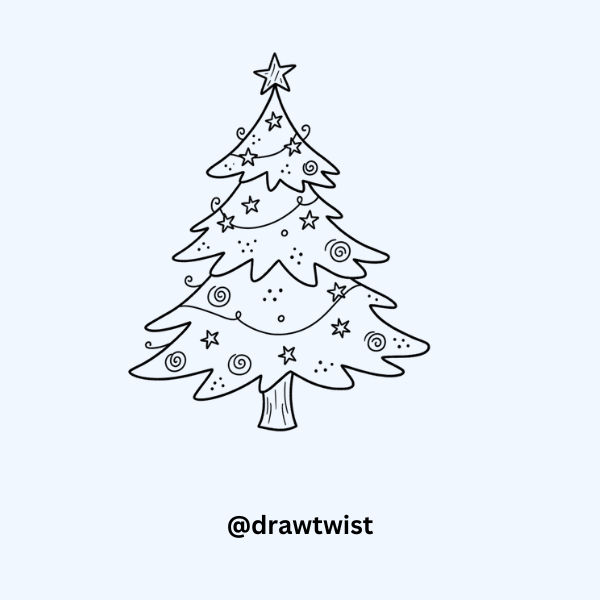 Doodle-Style Christmas Tree