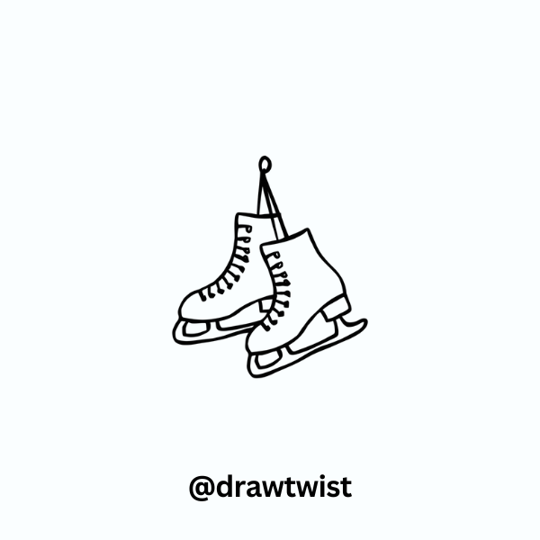 Classic Pair of Hanging Ice Skates