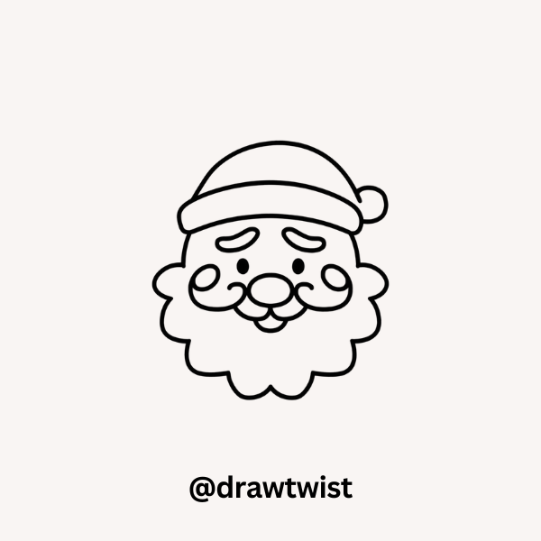 Classic Santa Face Doodle