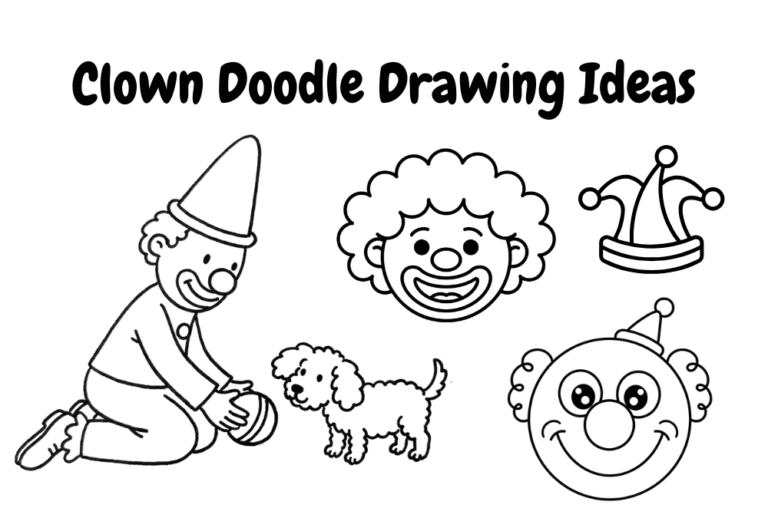 25 Easy Clown Doodle Drawing Ideas