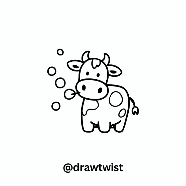 Cow Blowing Bubbles