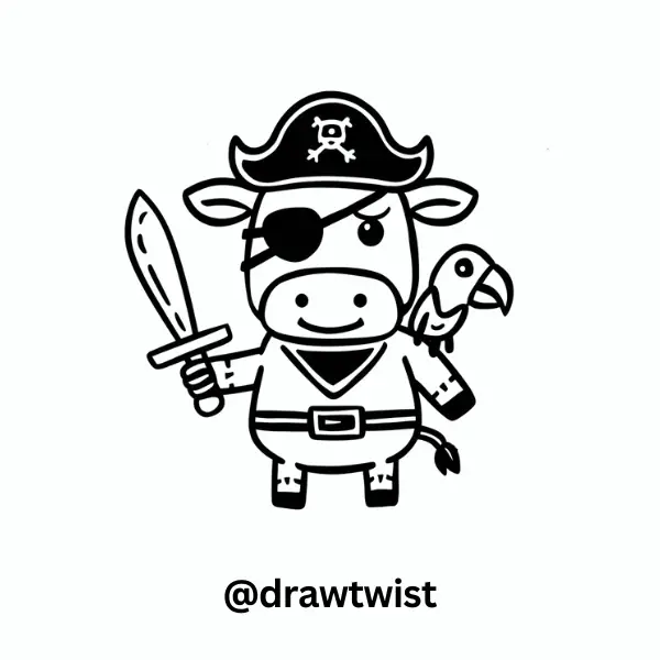Cow Dressed as a Pirate