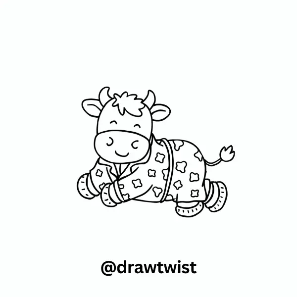 Cow Wearing Pajamas
