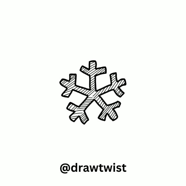 Cross-Hatched Snowflake