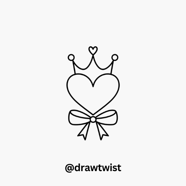 Crown Heart Bow